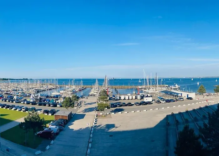Panoramablick Und Den Strand Direkt Vor Der Tuer